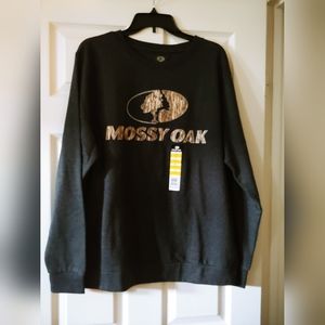New mossy oak men's large charcoal gray sweatshirt